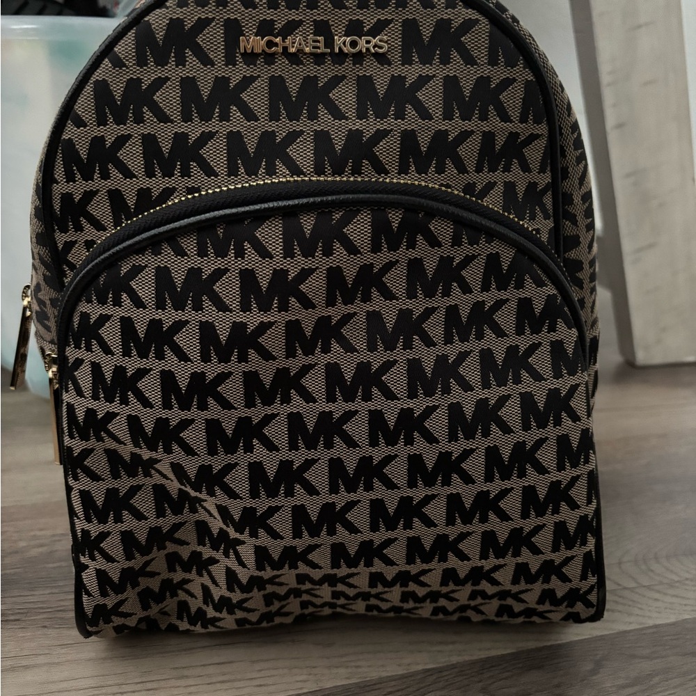 Michael Kors Black and Brown Backpack